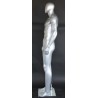 6 ft 4 in Athletic Matte Silver Egg head Male Mannequin  -SFM52E-ST