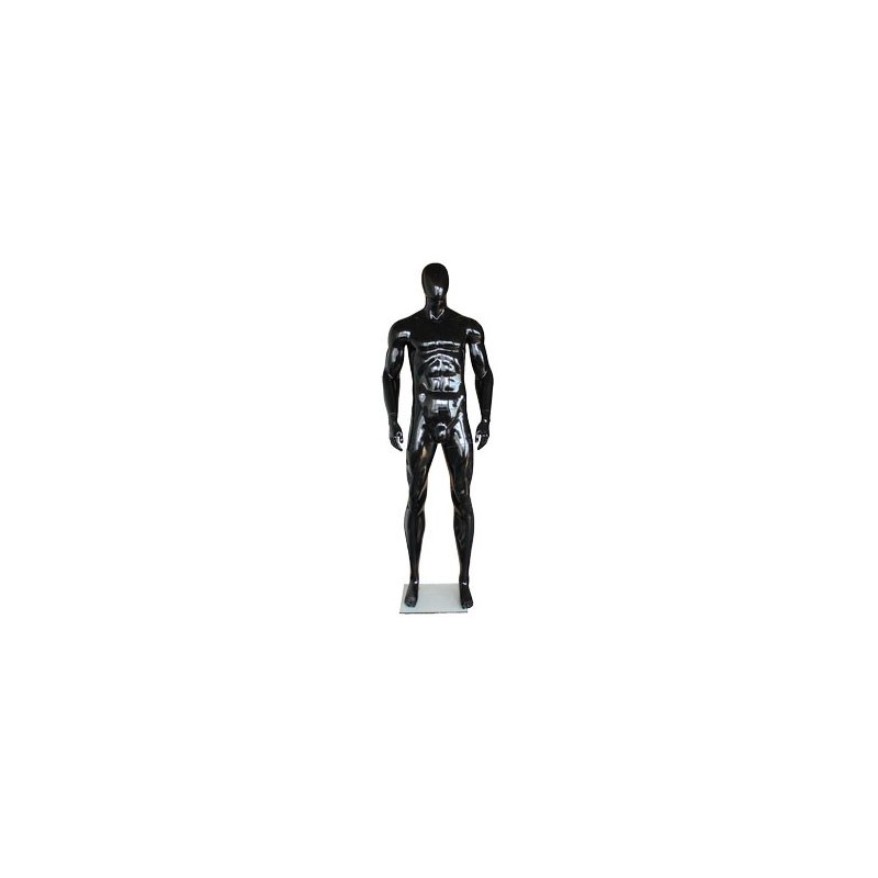 6 ft 4 in Football Male Mannequin in Glossy Black finish SFM52E-HB