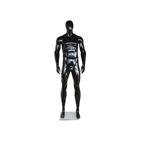 6 ft 4 in Football Male Mannequin in Glossy Black finish SFM52E-HB