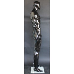 6 ft 4 in Football Male Mannequin in Glossy Black finish SFM52E-HB