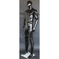 6 ft 4 in Football Male Mannequin in Glossy Black finish SFM52E-HB