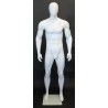 6 ft 2 in Athletic Male Mannequin Egg head Matte white -SFM53E-WT