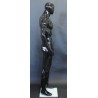 6 ft 2 in Athletic Glossy Black Finish Male Mannequin Egg head  -SFM53E-HB