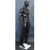 6 ft 2 in Athletic Glossy Black Finish Male Mannequin Egg head  -SFM53E-HB