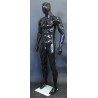 6 ft 2 in Athletic Glossy Black Finish Male Mannequin Egg head  -SFM53E-HB