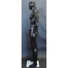 6 ft 2 in Athletic Glossy Black Finish Male Mannequin Egg head  -SFM53E-HB