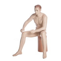 4 ft 6 in Sitting Male Mannequin Skintone with Face make up SFM54-FT