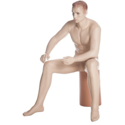 4 ft 6 in Sitting Male Mannequin Skintone with Face make up SFM54-FT