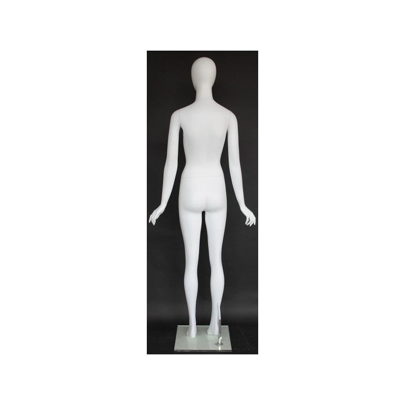 6'3" Tall Male Abstract Head Mannequin – Full Body Muscular, Egghead Style SFM62E-WT