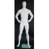 6 ft 3 in Male Mannequin Size 40 Egg head Matte white -SFM62E-WT