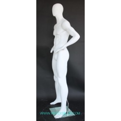 6 ft 3 in Male Mannequin Size 40 Egg head Matte white -SFM62E-WT