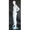 6 ft 3 in Male Mannequin Size 40 Egg head Matte white -SFM62E-WT