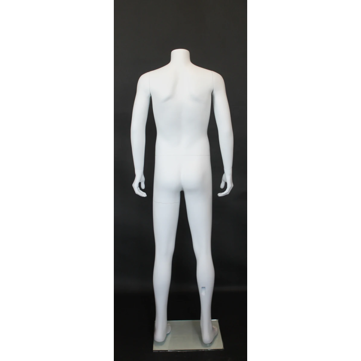 CBH20-WT - 5 ft 1 in Small Size Matte White Headless Male Mannequin | NYC Display