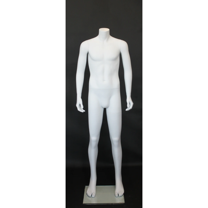 CBH20-WT - 5 ft 1 in Small Size Matte White Headless Male Mannequin | NYC Display
