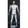 6 ft 4 in Athletic Matte Silver Football Male Mannequin  -SFB2-ST