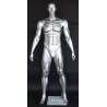 6 ft 4 in Athletic Matte Silver Football Male Mannequin  -SFB2-ST