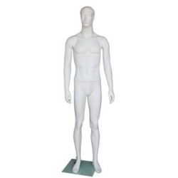 5 ft 10 in Male Mannequin Small Size Featured Face white -SFM72-WT