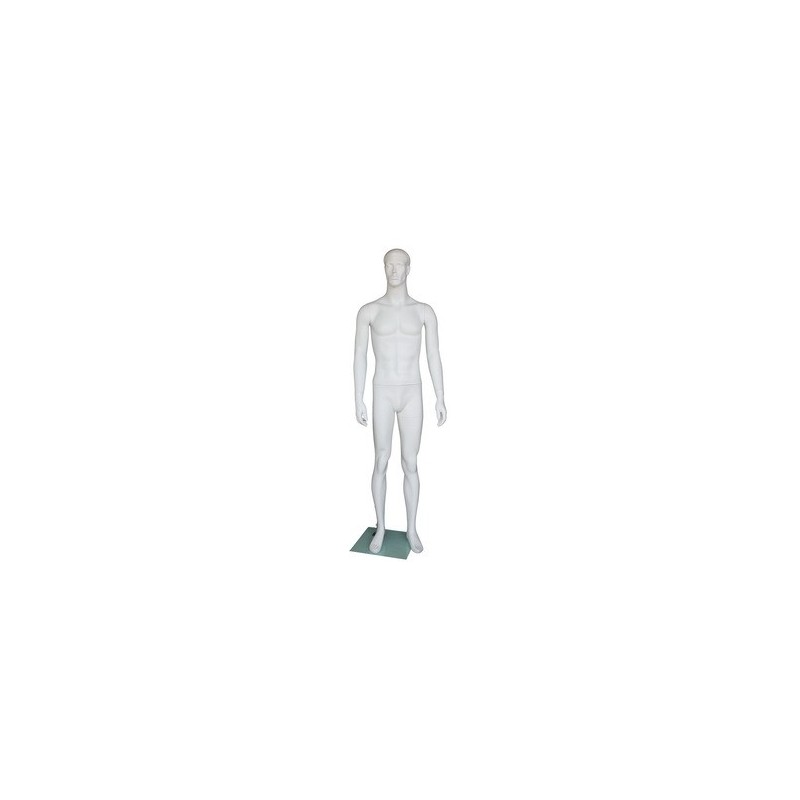 5 ft 10 in Male Mannequin Small Size Featured Face white -SFM72-WT