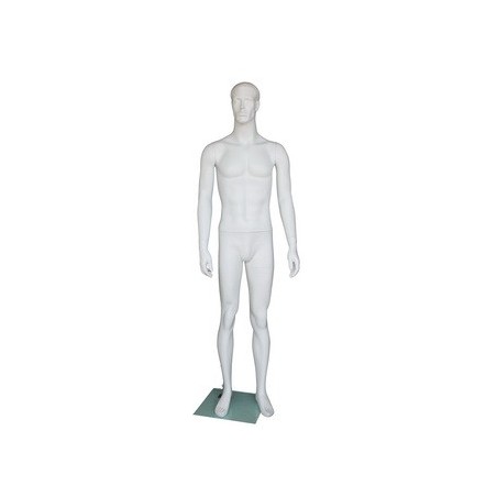 5 ft 10 in Male Mannequin Small Size Featured Face white -SFM72-WT