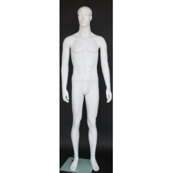 5 ft 10 in Male Mannequin Small Size Featured Face white -SFM72-WT