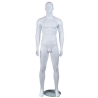 6 ft 3 in Muscular Male Mannequin Bald Head Featured Face SFM6-WT