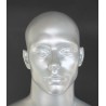 6 ft 3 in Athletic Matte Silver Bald head Male Mannequin  -SFM52E-ST