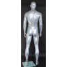 6 ft 3 in Athletic Matte Silver Bald head Male Mannequin  -SFM52E-ST