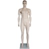 6 ft 2 in Skintone Male Mannequin with bendable Arms SFM20-FT