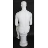 4 ft 7 in Sitting Male Mannequin Featured face head white -SFM8-WT