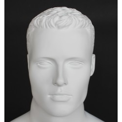 4 ft 7 in Sitting Male Mannequin Featured face head white -SFM8-WT