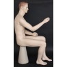 4 ft 7 in Sitting Male Mannequin Face Make up  -SFM8-FT