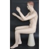 4 ft 7 in Sitting Male Mannequin Face Make up  -SFM8-FT