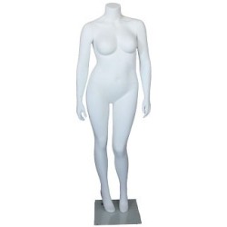 Headless Matte White Plus size Female Mannequin- PLUS-8