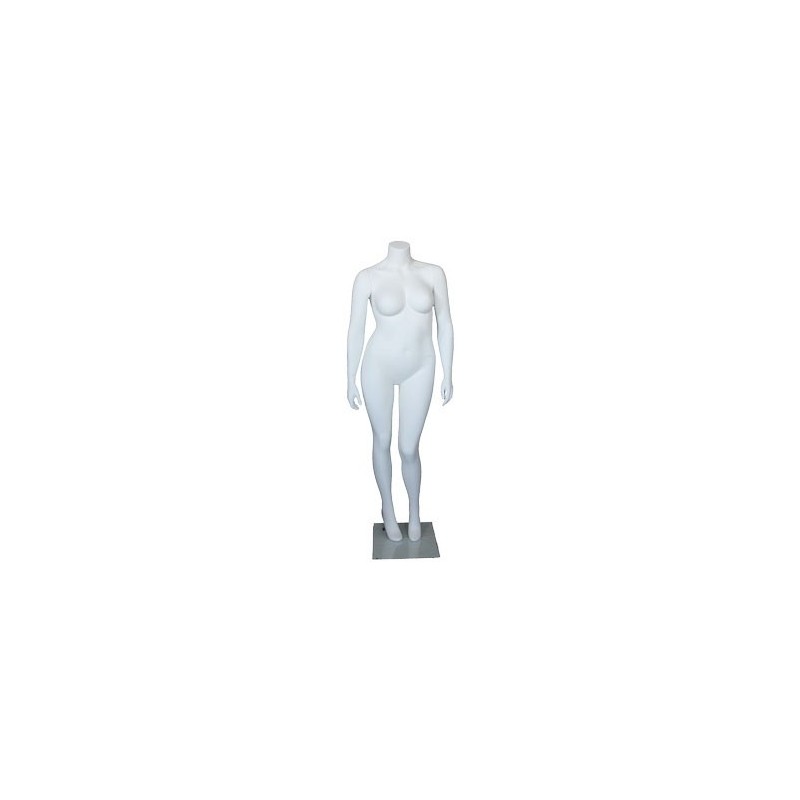 Headless Matte White Plus size Female Mannequin- PLUS-8