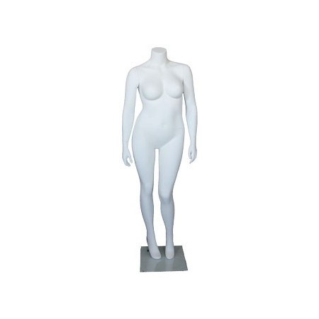 Headless Matte White Plus size Female Mannequin- PLUS-8