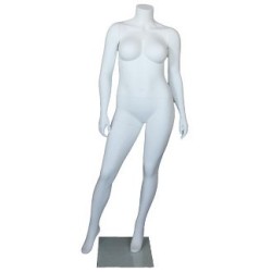 Headless Matte White Plus size Female Mannequin- PLUS-7