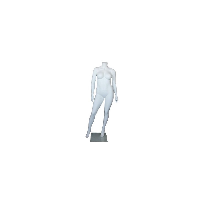 Headless Matte White Plus size Female Mannequin- PLUS-7