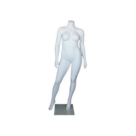 Headless Matte White Plus size Female Mannequin- PLUS-7