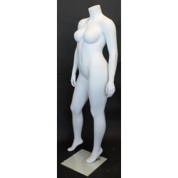 Headless Matte White Plus size Female Mannequin- PLUS-7