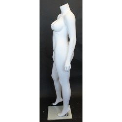 Headless Matte White Plus size Female Mannequin- PLUS-7