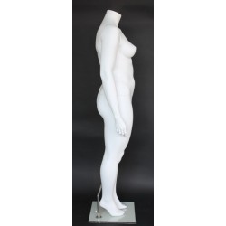 Headless Matte White Plus size Female Mannequin- PLUS-5