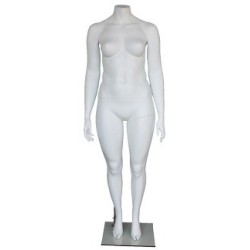 Headless Matte White Plus size Female Mannequin- PLUS-5