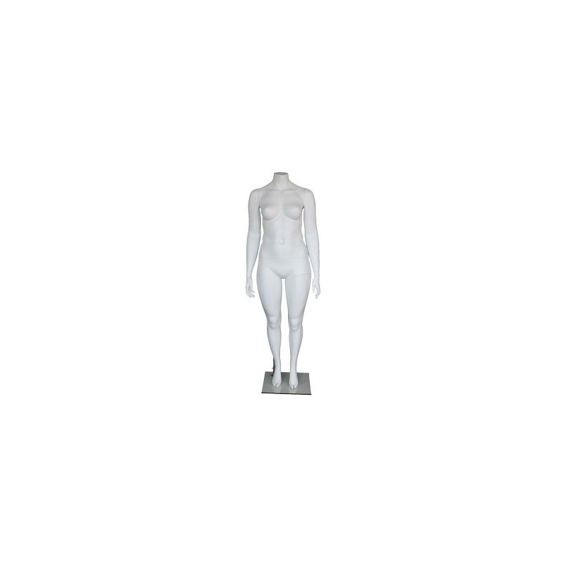 Headless Matte White Plus size Female Mannequin- PLUS-5