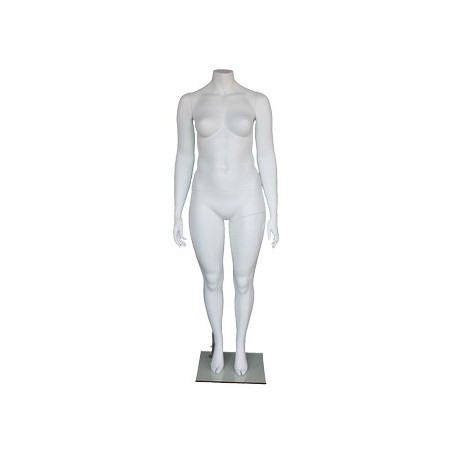 Headless Matte White Plus size Female Mannequin- PLUS-5