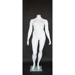 Matte White Plus size headless Female Mannequin- PLUS-2