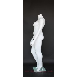 Matte White Plus size headless Female Mannequin- PLUS-2