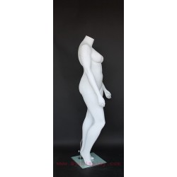 Matte White Plus size headless Female Mannequin- PLUS-2