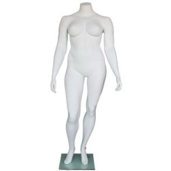 Matte White Plus size headless Female Mannequin- PLUS-2