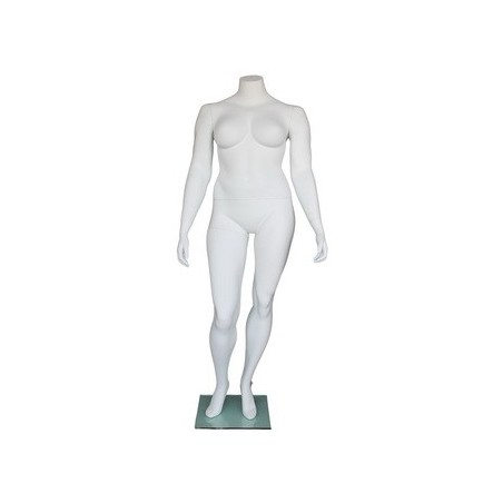 Matte White Plus size headless Female Mannequin- PLUS-2