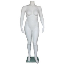 Headless Matte White Plus size Female Mannequin- PLUS-1